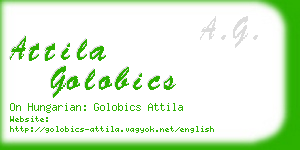 attila golobics business card